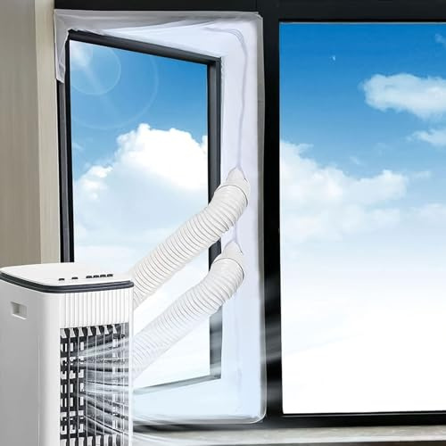 BigKing Universal Window Seal for Portable Air Conditioner and Tumble Dryer with Zip and Hook Tape, Strong Adhesive, Durable and Long Lasting Waterproof (300cm)