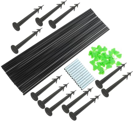 Gadpiparty Filet Anti-Insectes Jardin avec Cerceaux Serre Plastique Support de Croissance pour Plantes Protection Gel et Animaux Tuteurs Jardin Polyvalents