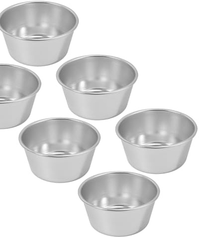 BESPORTBLE Stampi per Crostate Antiaderenti 6 Pezzi in Metallo, Piccoli Stampi per Budino e Muffin, Utensili da Forno per Dessert e Cucina Quotidiana