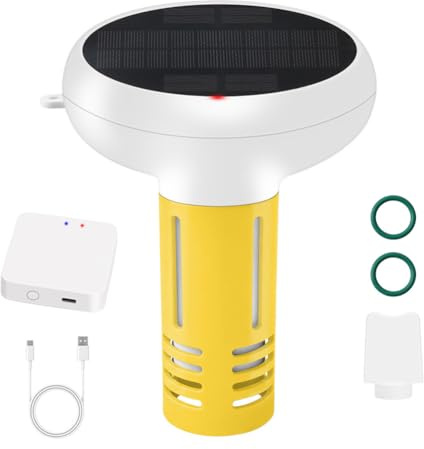 7 en 1 probador digital de calidad del agua de piscina con medición de PH, salinidad, ORP, conductividad y temperatura para el sistema inteligente Tuya, ideal para piscinas de agua salada (C)