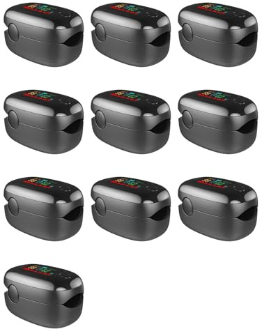 Jnchdghwa 10X Mini Pulsómetro con Pinza para Dedo, Detector de Saturación de Oxígeno en Sangre Reutilizable para Aficionados Al Montañismo, Esquí y Ciclismo.
