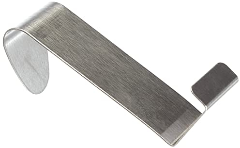 axentia Crochet double - 2 crochets porte-serviettes en acier inoxydable - Crochets à suspendre - Sans perçage ni colle - Environ 2.5x7.5x2.5cm - Argenté