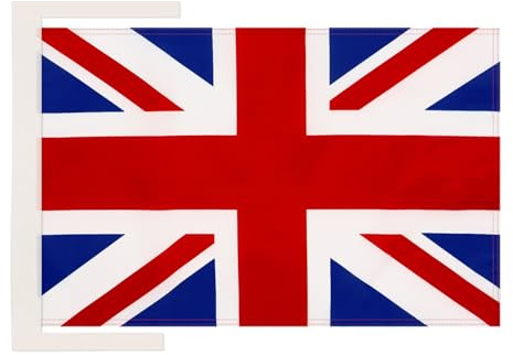 AZ FLAG Drapeau Royaume-Uni 45x30 cm Anglais Polyester Léger Cordelettes | Usage intérieur Drapeau décoratif United Kingdom coutures doubles et bords renforcés