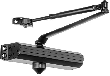 Dynasty Hardware Door Closer, Grade 1 Heavy Duty Commercial Hydraulic Closer, Self-Closing, Adjustable Spring Size 1-4, ADA Compliant, Surface Mount, Sprayed Duronotic Bronze, Series 1614
