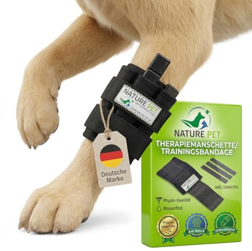 Nature Pet Therapiemanschette/Trainingsbandage mit Gewichten für Hunde (L)