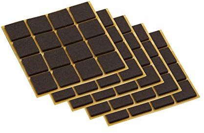 Metafranc Filz-Gleiter 22 x 22 mm – 80 Stück – selbstklebend – braun | Effektiver Schutz Ihrer Möbel und Stühle – Möbelgleiter-Set für empfindliche Böden – Stuhlgleiter – Bodengleiter – braun