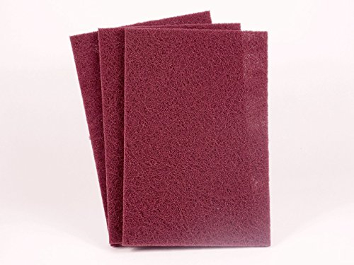 3 Scuff Pad Abrasive Surface Red Scotch Type Cleaning Preparation Finishing Pads