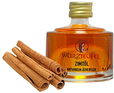 Zimtöl, NATURREIN, ÄTHERISCH. Cassiaöl aus frischer Ernte. Spitzenqualität. Stapelbare Glasflasche 40ml.
