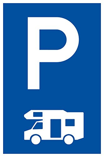 Parkplatzschild - Nur für Wohnmobile - Aluminium - 20 x 30 cm