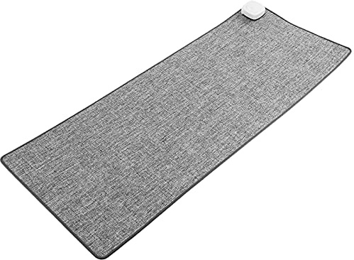 PrimeMatik - Teppich und Heizfläche, hellgrau, 80 x 32 cm, 77 W, Thermoteppich für Büro, Boden und Füße