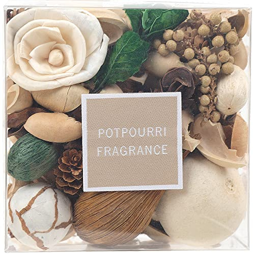 Qingbei Rina Spring Potpourri Dried Flowers,Peach Scented Decorative Potpourri Bowl Filler,Vase Filler,Home Fragrance Smell,Bathroom Decor,14 oz(White)