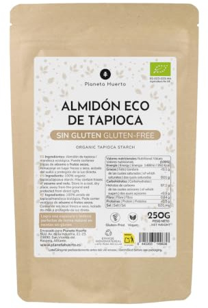 PLANETA HUERTO | Almidón de Tapioca Sin Gluten ECO 250g – Espesante Natural y Versátil para Cocinar