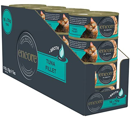 Encore Nourriture pour Chat 100% Naturel Wet - Tuna Fillet en 70 g (16 x 70 g)