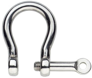 Herm Sprenger Schäkel geschweift mit unverlierbarem Bolzen, 6 mm - Edelstahl rostfrei
