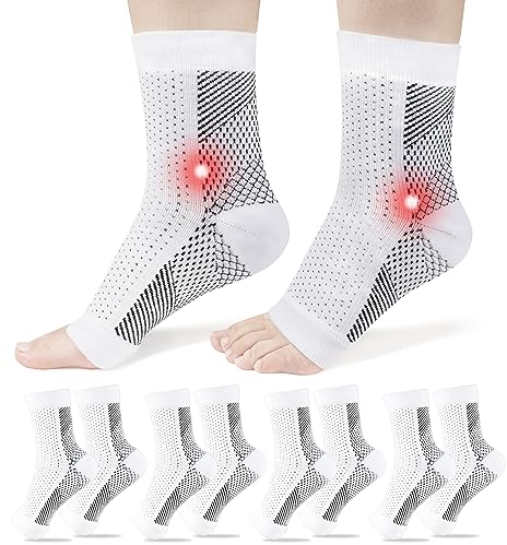 ACWOO 4 Paar Sprunggelenkbandage Orthopädische Kompressionssocken Neuropathie Knöchelbandage Sprunggelenk Orthese Sprunggelenk, Atmungsaktive fußbandage für Plantarfasziitis Achillessehne Neuropathie
