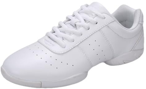 Blissbuilt Jazzschuhe Damen Lace Up Tanzsneaker Damen Tanzschuhe Geteilte Sohle Luftkissen Modern Tanzschuhe Plattform Leicht Bequem Schuhe Atmungsaktiv für Modern Tanz Jazz Tango Gymnastik