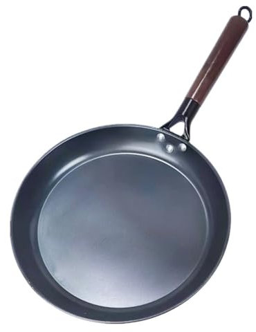 XUHONGYA Unbeschichtete Bratpfanne für den Hausgebrauch,arbon Stahl Wok Pfanne,Antihaft-Induktions Wok,Geeignet für Induktion, Elektro-und Gasherde(Frying Pan 28cm)