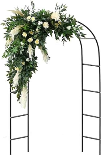 ZCX Gazebo De Jardín, Arcos De Pabellón De Rosas De Jardín, Gazebo Ideal for Patio Trasero, Césped, Ceremonia De Decoración De Bodas para Jardín Exterior, Fiesta de Bodas Decoracion(Nero,W3M*H2.2M)