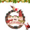 30cm Coronas Navideñas para Puertas, Corona Colgante de Muñeca Navidad, Nieve Muñeca Árbol de Ratán Adorno Colgante, para Puertas Navideñas, Ventanas, Chimeneas, Decoración de Salas de Estar (B)