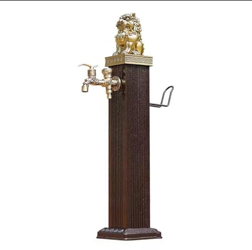 TELCIM Fontana A Colonna da Giardino Verticale, Colonna d'Acqua da Giardino Verticale con Porta Tubo da Giardino, Fontanelle da Giardino con Rubinetto, Fontana A Pavimento(76cm/29.9in)