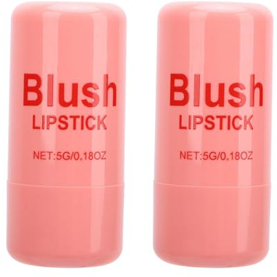 Maquillaje Multifuncional Hidratante en Barra de Rubor en Crema, Colores Vibrantes Duraderos, Fácil Aplicación con Diseño Giratorio, Ideal para Viajes o Uso Diario