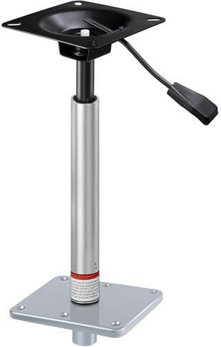 CLLOMAGY Adjustable Boat Seat Pedestal Base Mount Kit with Lock in 3/4 Boat Seat Pin Post&Marine Power Pedestal Mount Base for Marine Fishing Bass Chair,Post Adjustable Height 24 to 30 Inches