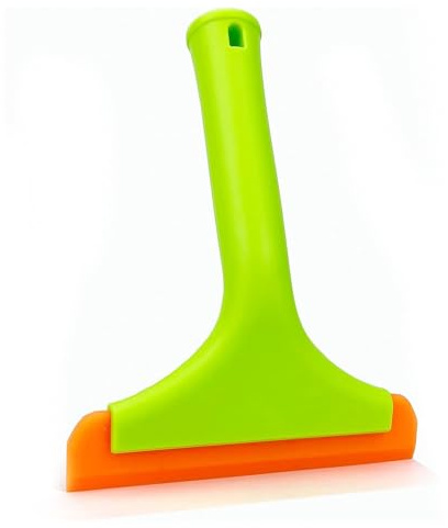 Rubber Small Squeegee, 5 Inch Flexible Silicone Window Squeegee, Small Windscreen Squeegee with Handle for Glass, Mirrors, Car Windows, Bathroom Size 15 x 19 cm