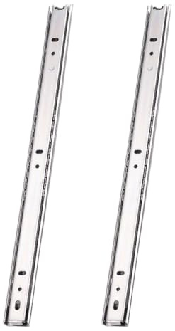 LKRXW 1 Paar (2 Stück) 27mm Schubladenschienen Kugellager Schubladenführungen Vollauszug Schubladenauszug Schrankschienen Auszugsschienen Schienen Schubladen Länge 300mm