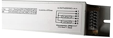 UTVTNPUKM 11 0V / 220V 50-60 Hz 2x36w T8 2 Lampe de lampe RS-EU236B RS-P236B Ballast pour lampe fluorescente(110V)