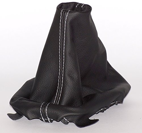 myshopx SA2 Schaltmanschette Schaltsack Sack Schwarz Faden Weiß Echt Leder