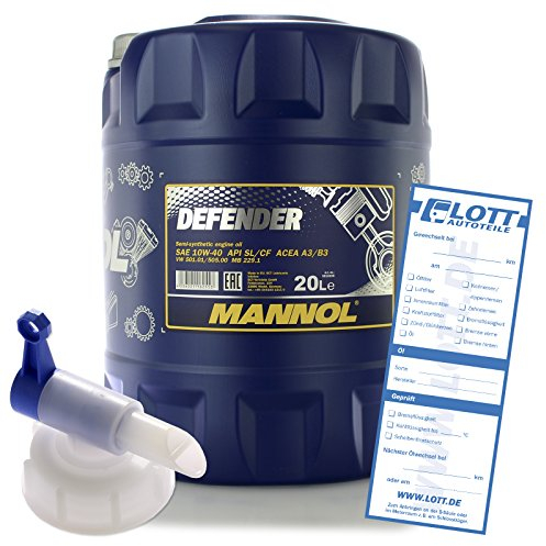 MANNOL Defender 10W-40 20L Motoröl + Auslaufhahn