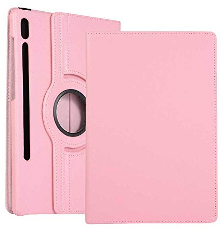 2019 Tablet Lederhülle für Samsung Galaxy Tab S6 T860 T865 10.5, 360 drehbar Multi-Winkel-View Folio Stand Hülle Auto Sleep/Wake Cover Pink Rose