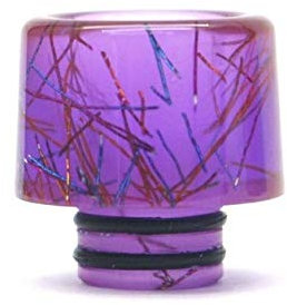 Without brand Forma Colorido Mushroom Resina 510 Drip Tip 510 en Forma for el Hilo atomizador vaporizador Tanque RBA RTA RDTA (Color : Purple in Clear)