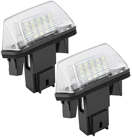 KIMISS Luz LED para matrícula, para C3 2002-2009, 18 LEDs, 2 piezas, izquierda y derecha, iluminación brillante