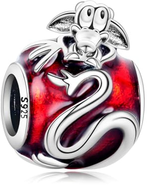 MGIUL Charms 925 Sterling Silber Armbänder Cartoon Tier Hund Blume Chamäleon Liebe Perlen Halloween Geburtstag Weihnachten Schmuck Geschenk für Damen