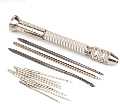Rvtkak Aiguilles à coudre en cuir, ensemble d'aiguilles à coudre pour cuir, kit d'outils de réparation de chaussures, alêne à coudre, kit de réparation du cuir, aiguilles pour la couture