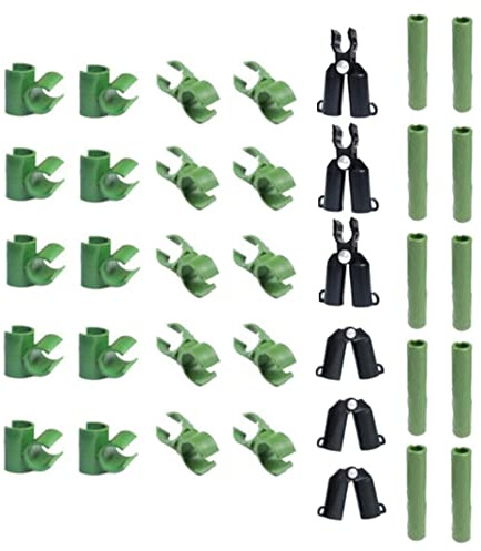 36 Stück verstellbare Pflanzen-Rankgitter-Verbinder-Clips, Kunststoff, Pflanzenverbinder, Garten-Kunststoffverbinder, Verbindungsgelenk-Schnalle, Clip, 16 mm