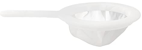 200 Mesh Food Filter Strainer, Reusable Fine Mesh Strainer, Nylon Mesh Sieve Plastic Food Strainer with Handle, Ideal for Filtering Coffee, Juice, Oils, Soy Milk