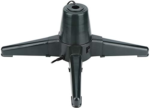 Support rotatif, support de sapin de Noël rotatif à 360 degrés, sans enroulement, base de sapin de Noël, électrique, pour décorations d'étagère d'arbre pour tuyaux en fer de 2,2(50cm)