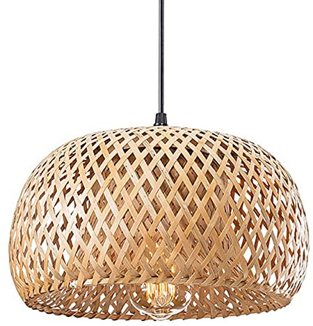 CHUNGYANG Lámpara Colgante American Pastoral Bamboo Editor Candelabro Retro Creativo, Salón Té Del Sudeste Asiático APARATO ILUMINACIÓN DE TECHO, Para Restaurante Base E27, Pasillo, Sala Estar LINTERN