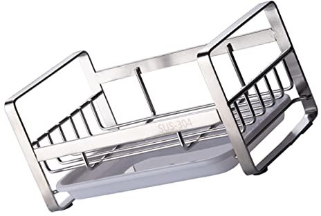 Cabilock Elegante Soporte De Almacenamiento De 1 Pieza Para Esponja Para Fregadero De Cocina Con Recipiente Para Jabón Y Bandeja De Drenaje Color Aleatorio
