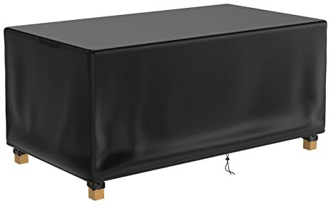 Delixike Gartenmöbel Abdeckungen,wasserdichte Schutzhülle,anti-UV Abdeckplane für Gartentisch Sitzgruppe,Wasserdicht Loungemöbel, 420D Oxford-Gewebe, Gartentischabdeckung, 170 x 94 x 70 cm