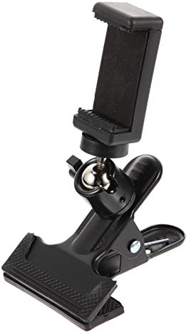 Toyvian Guitar Headstock Phone Holder Clip 360° Rotatable Guitar Phone Stand for Live Broadcast and Music Recording Compatible Smartphones