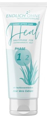 ENDLICH OHNE Tattooentfernung Laser-Aftercare - Pflegecreme für laserbehandelte Haut - Phase 1 HEAL - 75ml