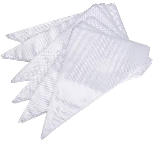 Foyscr 100Pcs Piping Bags Disposable, Tear Resistant Icing Piping Bags for Pastry，Frosting and Cake Decorating, Easy to Grip, for Professional and Novice Bakers, Clear (9.85 x 6.3 inches)