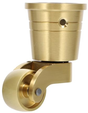 Jecompris MöBelrollen Messing 6.70Cm Universal Lenkrollen FüR MöBel Mit Starker TragfäHigkeit Und Leisem Lauf FüR BüRo Und Zuhause