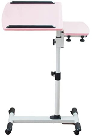 SFNIOKFG Überbetttisch, Beistelltisch, Computertisch, beweglich, höhenverstellbar, rollender Laptop fürs Bett, mobiler Ständer, kippbarer Überbetttisch mit Rollen, Tablett, tragbar