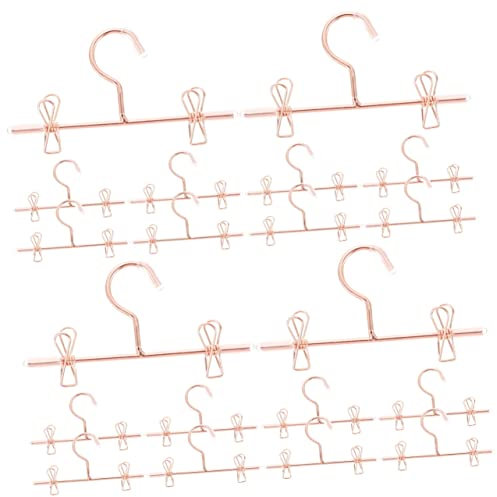 Alasum 20stücke Mini Puppen Kleiderbügel Kleiderhaken Für Kleine Puppen Zur Aufbewahrung Von Puppenkleidung Mini-Haus Dekoration Roségoldfarben