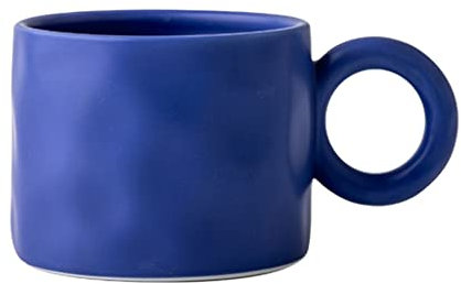 ASHSDI Afternoon Tea Cup Coffee Mug Tea Cup Ceramic Mugs Drinking Cup with Round Handle, 375 Ml/ 12 Oz Coffee Mugs Tea Cups for Tea Milk Oats Yogurt Espresso Cup Cappuccino Cup(A)