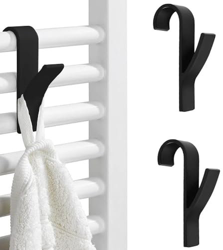 PARENCE.- Set mit 2 Aufbewahrungshaken - Heizkörper, Handtuchhalter - 2 Stück, Bad, Küche, Haus - 9,5x6x2,5cm